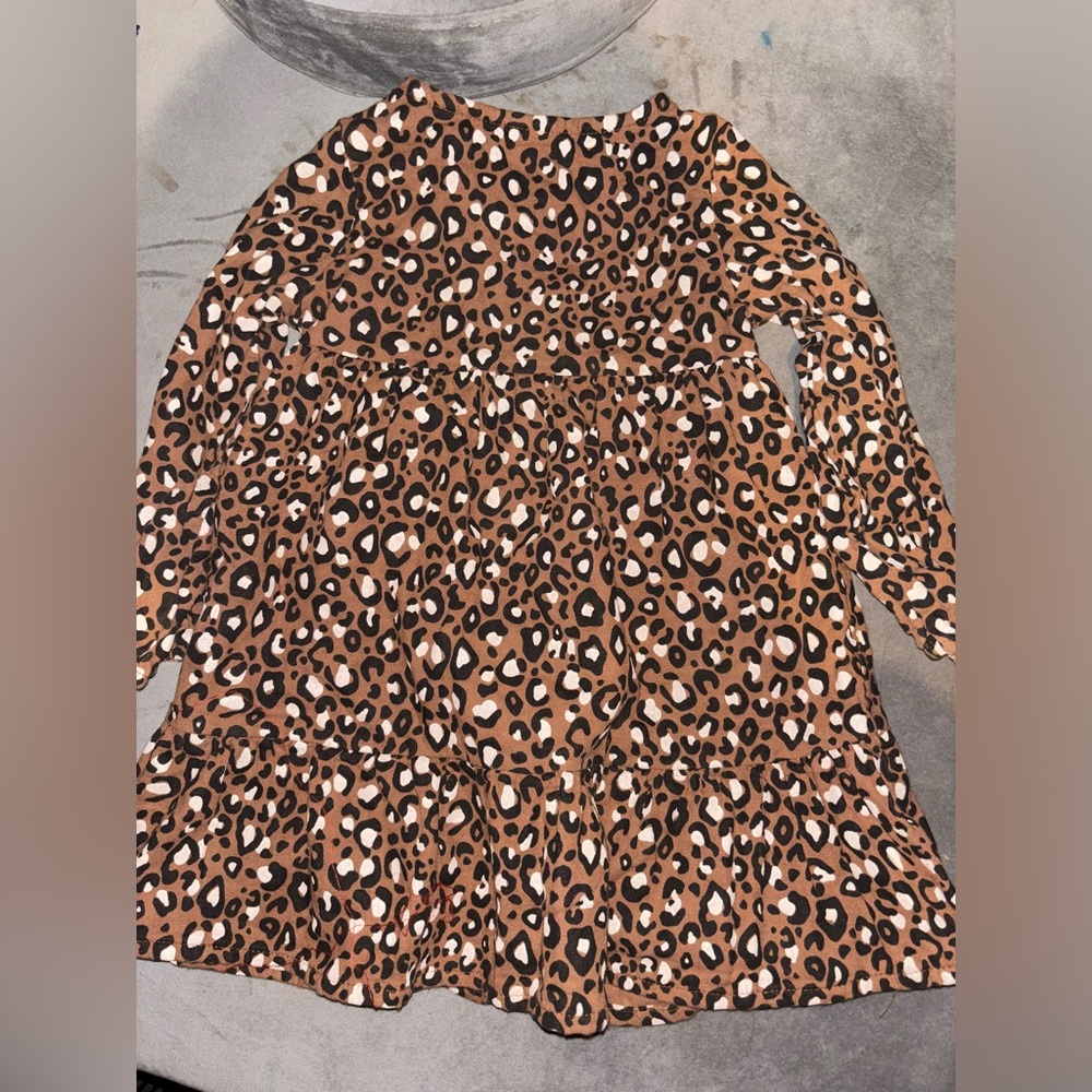 Cheetah print button down dress